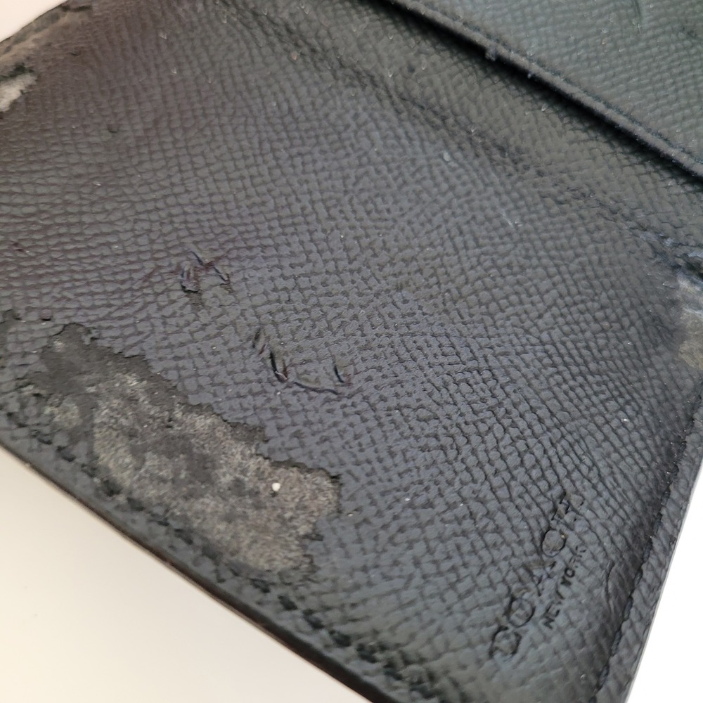 Coach Signature Monogram 6 Ring Key Case Brown Black Coated Canvas Wallet - Picture 8 of 10